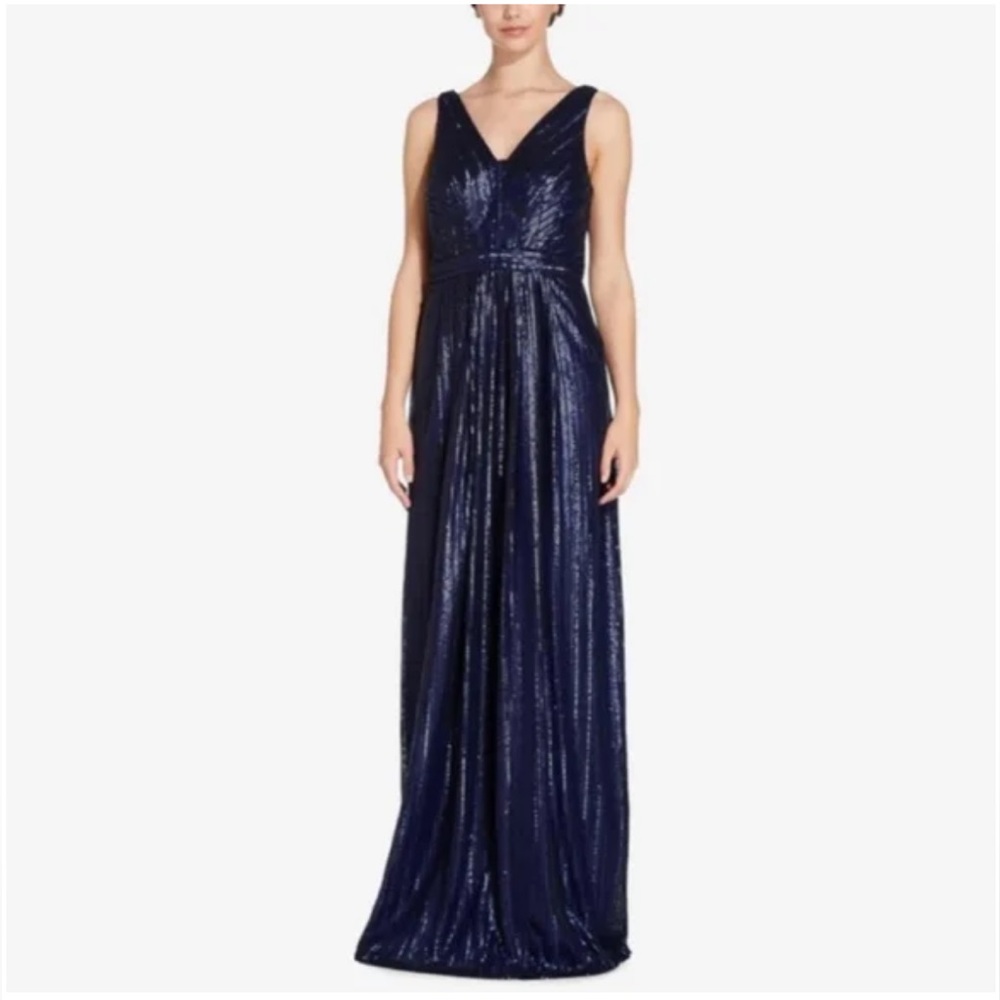 Adrianna Papell Weddington Way Sequin Formal Evening Gown Size 18 NWT
